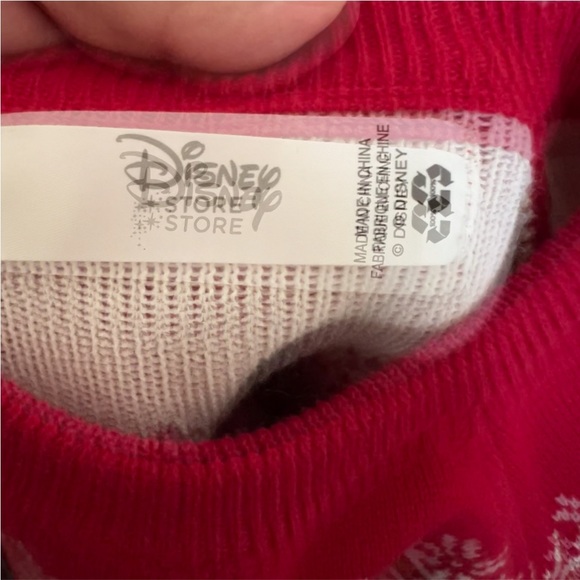Disney Store Minnie Mouse Christmas Holiday Red Sweater Size 5/6 - Picture 8 of 15